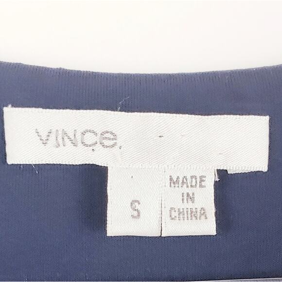 VINCE Navy Blue Shift‎ Dress Cap Sleeve Small  Summer Travel dress fully lined - Picture 4 of 8